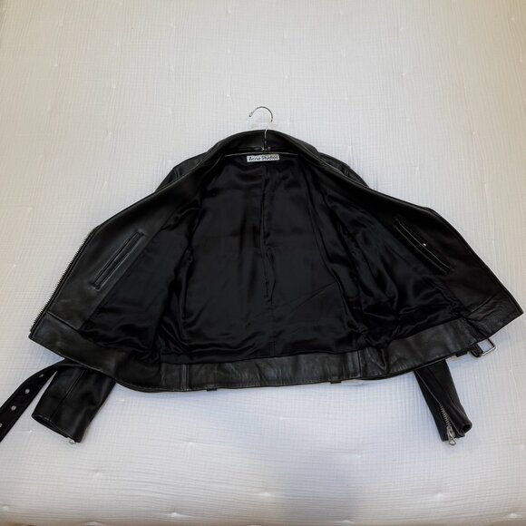 ACNE Leather Jacket size 40 Excellent Condition - Picture 2 of 5